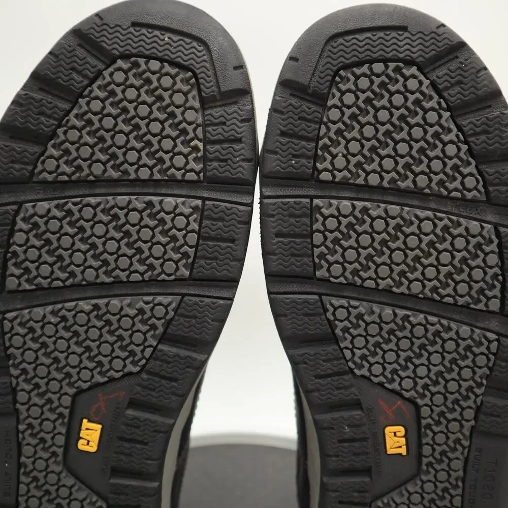 Caterpillar Steel Toe Mens Size 12 Shoes Brode Working Black Leather Low Top
